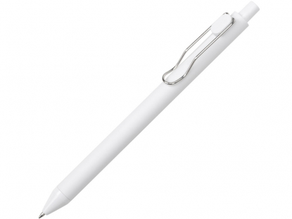 Ручка пластиковая шариковая Clip, софт-тач, белая