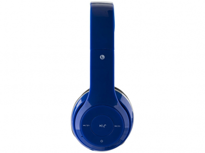 Наушники складные Cadence Bluetooth®, синие, вид сбоку
