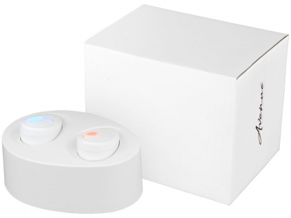 Наушники Bluetooth® беспроводные с зарядным чехлом, белый, с коробкой