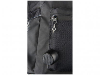 Динамик Clip Mini Bluetooth®, черный, на рюкзаке