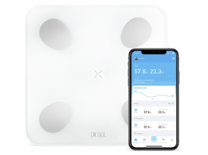 Умные диагностические весы Mini Lite, белые, пример использования