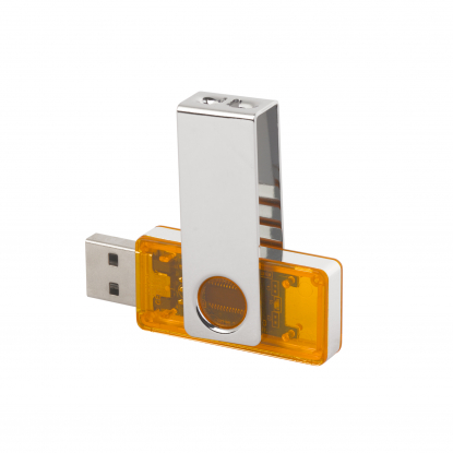 Флеш-карта TWISTA Transparent MS, оранжевая