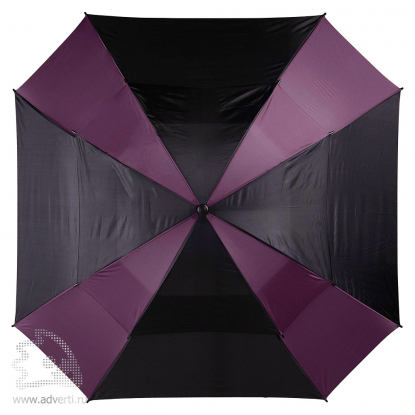 Зонт-трость Helen, механический, фиолетовый с черным, купол