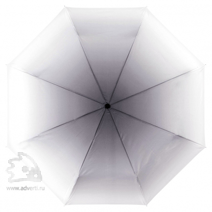 Зонт складной Shirley, механический, 2 сложения, черный с белым, купол
