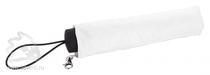 Зонт складной Shirley, механический, 2 сложения, черный с белым, в чехле