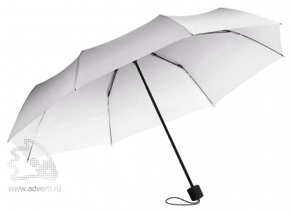Зонт складной Shirley, механический, 2 сложения, черный с белым