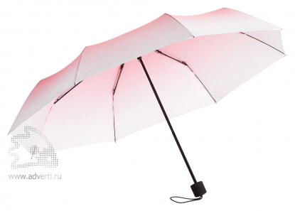 Зонт складной Shirley, механический, 2 сложения, красный с белым