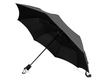 Зонт складной Wali, полуавтомат, черный