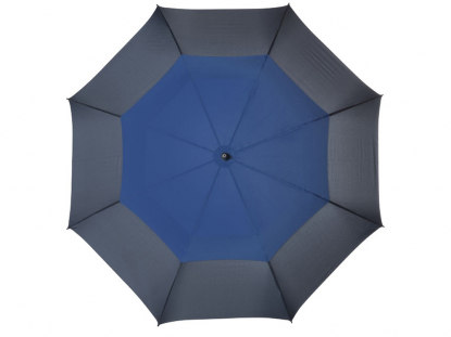 Зонт-трость вентилируемый, Balmain, полуавтомат, тёмно-синий с ярко-синим, купол