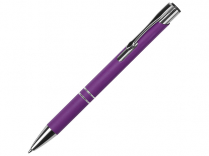 Ручка металлическая шариковая Legend Gum, soft-touch, фиолетовая