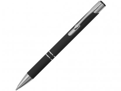 Ручка металлическая шариковая Legend Gum, soft-touch, черная