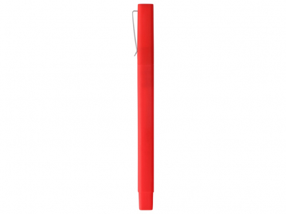 Ручка шариковая пластиковая Quadro Soft, красная, вид сбоку