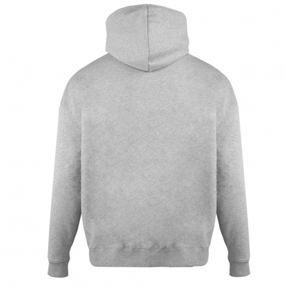 Толстовка унисекс Oversize Zip с капюшоном сэндвич, серый меланж