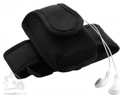 Кошелёк-чехол на руку Joggy, общий вид черного