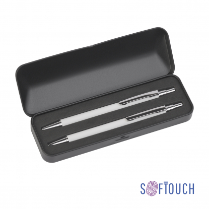 Набор Ray (ручка+карандаш), покрытие soft touch, белый
