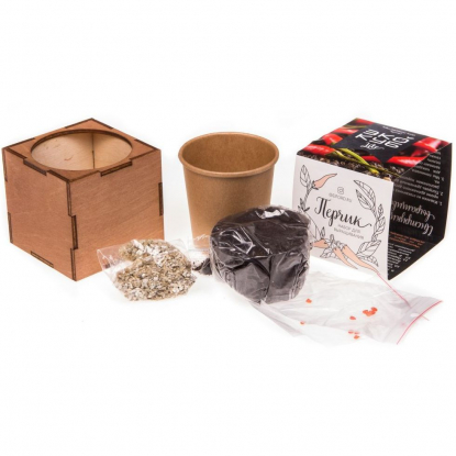 Набор для выращивания Экокуб Lite, перчик, составные части набора