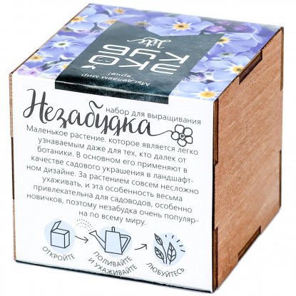Набор для выращивания Экокуб Lite, незабудка