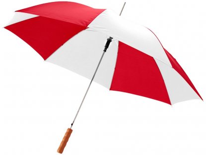 Зонт-трость Lisa, двухцветный, полуавтомат, красный
