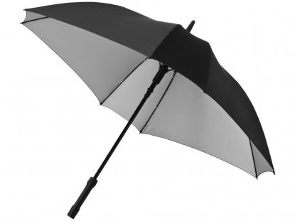 Зонт-трость Square Marksman, полуавтомат, серебристый с чёрным