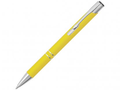 Ручка металлическая шариковая Legend Gum, soft-touch, желтая