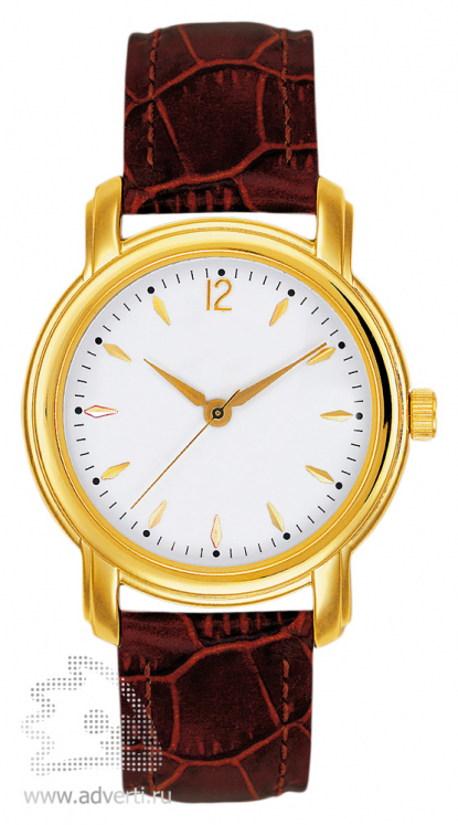 Часы наручные Женева, женские, золотой корпус с коричневым 