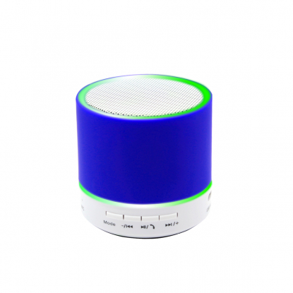 Беспроводная Bluetooth колонка Attilan, синяя, с подсветкой