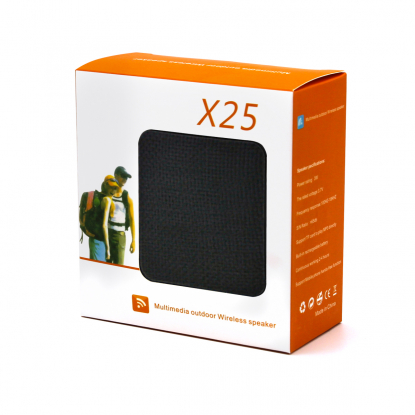 Беспроводная Bluetooth колонка X25 Outdoor, чёрная, упаковка