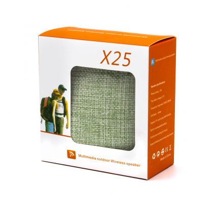 Беспроводная Bluetooth колонка X25 Outdoor, зелёная, упаковка