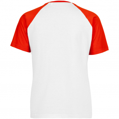 Футболка T-bolka Bicolor, мужская, красная, вид сзади