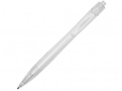 Ручка шариковая Honua из переработанного ПЭТ, прозрачная с белым