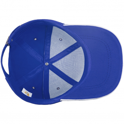 Бейсболка Bizbolka Canopy, ярко-синяя с белым, вид изнутри