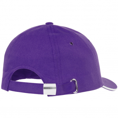 Бейсболка Bizbolka Canopy, фиолетовая с белым, вид сзади