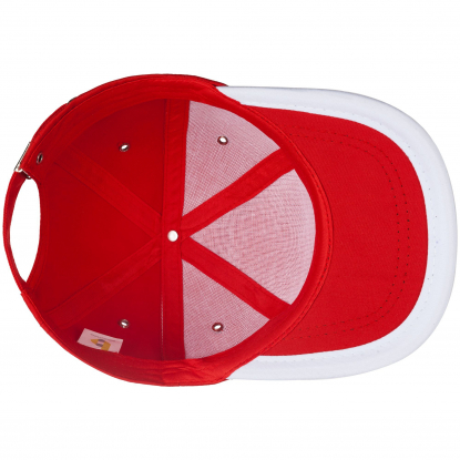 Бейсболка Bizbolka Honor, красная с белым, вид изнутри