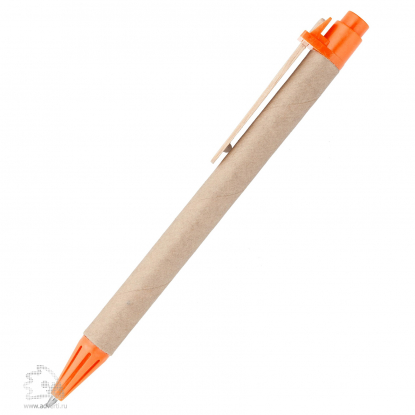 Ручка шариковая Wandy, оранжевая, вид сбоку