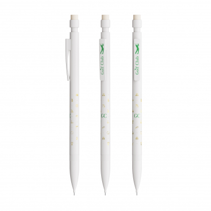 Механический карандаш Bic Matic, белый, пример персонализации