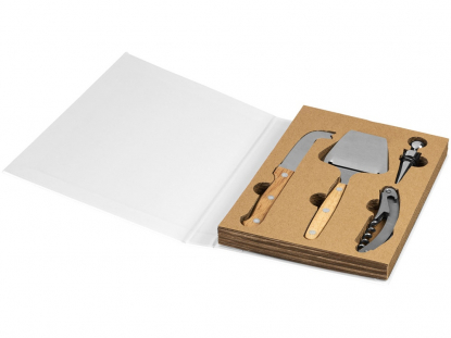 Подарочный набор для сыра и вина Nantes 4 предмета, открытый