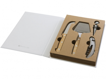 Подарочный набор для сыра и вина Nantes 4 предмета, открытый