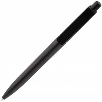 Ручка шариковая Crest Recycled, чёрная, вид спереди