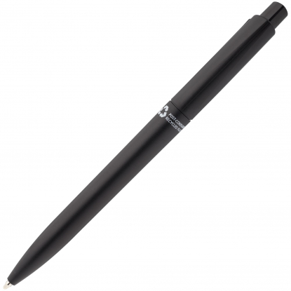 Ручка шариковая Crest Recycled, чёрная, вид сзади