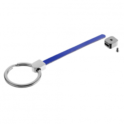 Брелок-конструктор Хлястик с кольцом и зажимом, синий