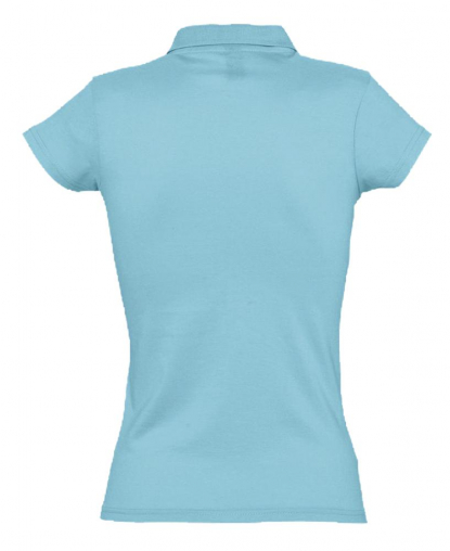 Рубашка поло Prescott Women 170, женская, бирюзовая, спина