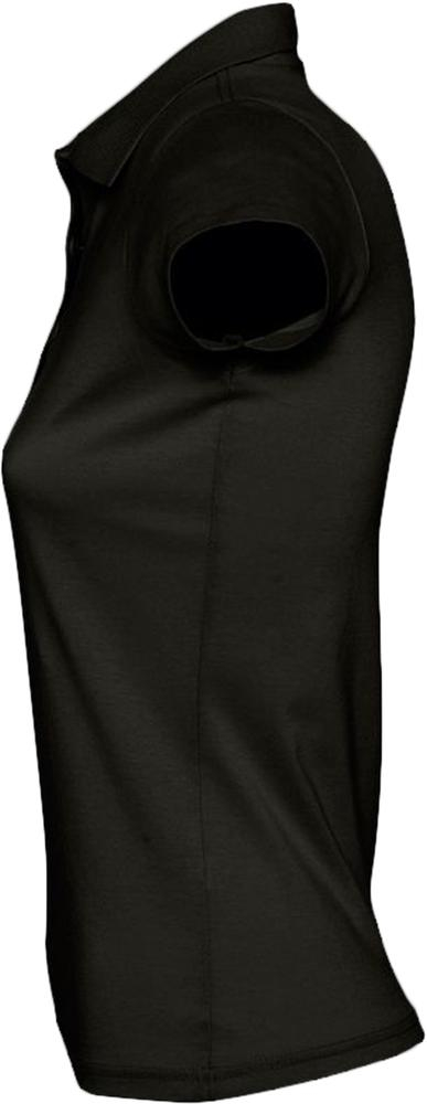 Рубашка поло Prescott Women 170, женская, чёрная, вид сбоку