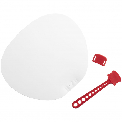 Веер Opahalo с красной ручкой, поставляется в разобранном виде