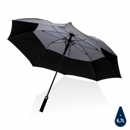 Зонт-антишторм Impact из RPET AWARE™ 190T, d120 см, темно-серый