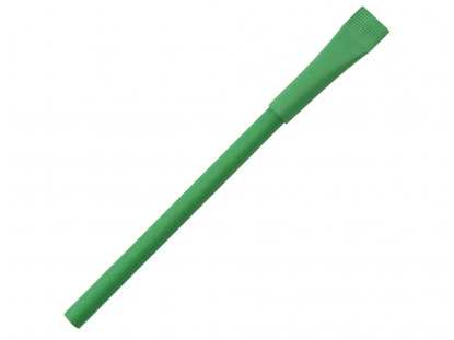 Ручка картонная с колпачком Recycled, зеленая