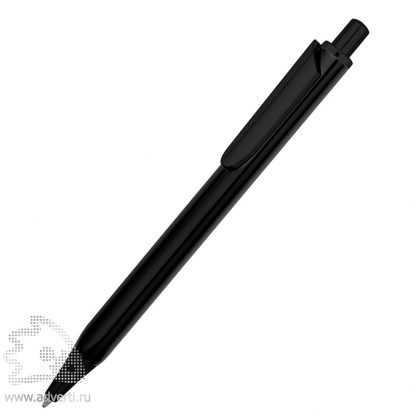 Ручка металлическая шариковая трехгранная Riddle, черная