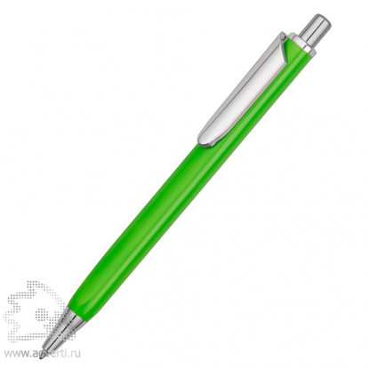 Ручка металлическая шариковая трехгранная Riddle, зеленая