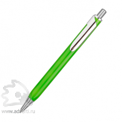 Ручка металлическая шариковая трехгранная Riddle, зеленая