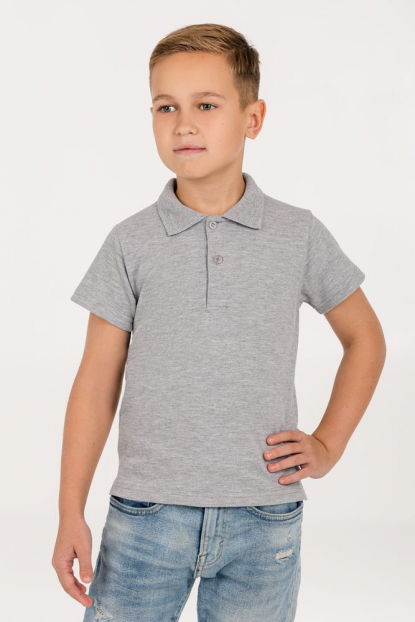 Рубашка поло детская Virma Kids серый меланж, пример использования