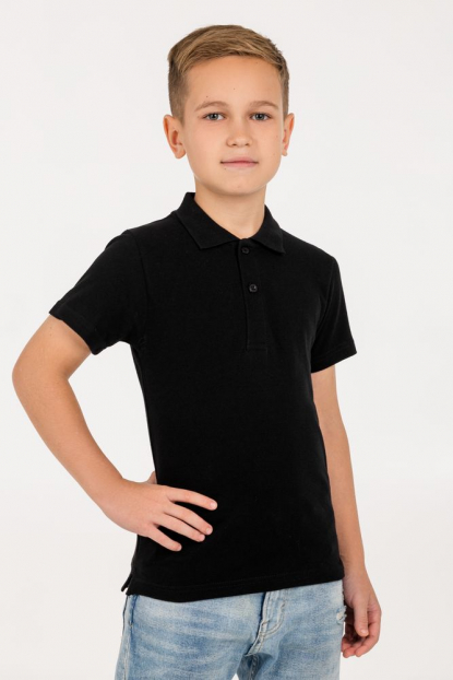 Рубашка поло детская Virma Kids, черная, пример использования